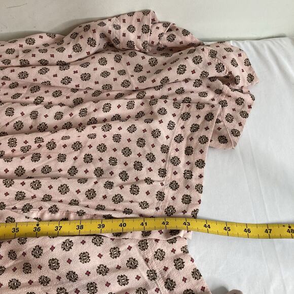 J Crew Pink Medallion Print Handkerchief Maxi Shirt Dress Size S Old Money - Picture 9 of 15